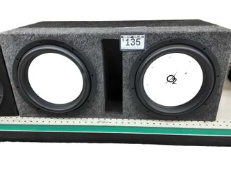 O2 Enclosed Gray Car Sub-woofer #495231