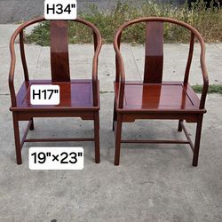 Vintage Pair of Bentwood Chinese Chairs