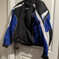 Shift Black and Blue Motorcycle Jacket size 2xl