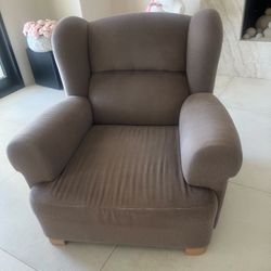 2 Suede Arm Chairs