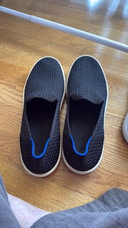 Black Knit Slip-On Sneakers