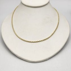 14kt Yellow Gold Rope Chain 18" 2.25mm 8.2G