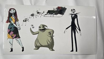 The Night Before Christmas Jack Boogeyman Lisa UV Sticker