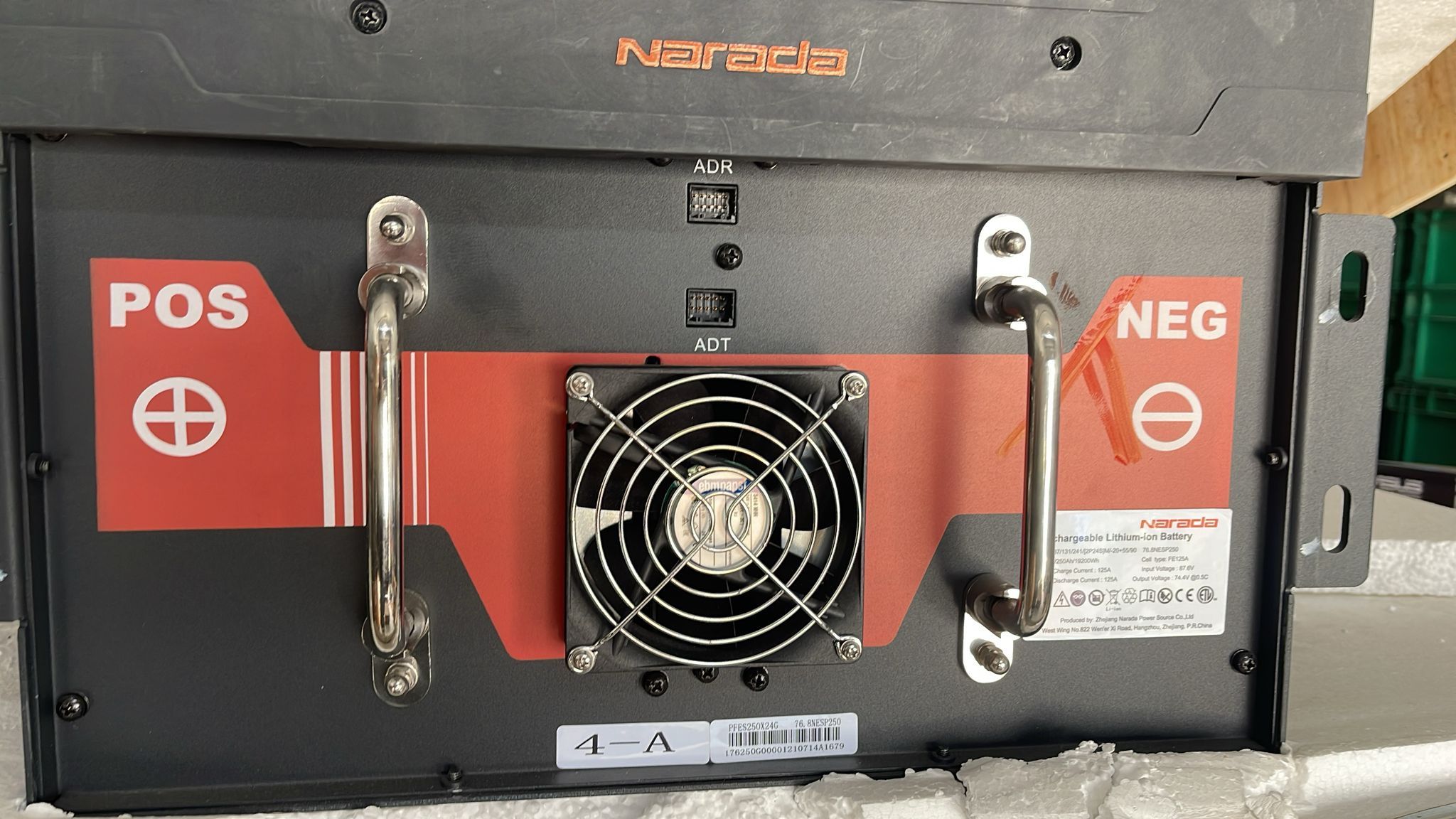 batteries power 76.8 B 258AH equals 19,200 W Two batteries per case brand new Two brand new lithium ion batteries, each produce 19,200 W $1750 for tw