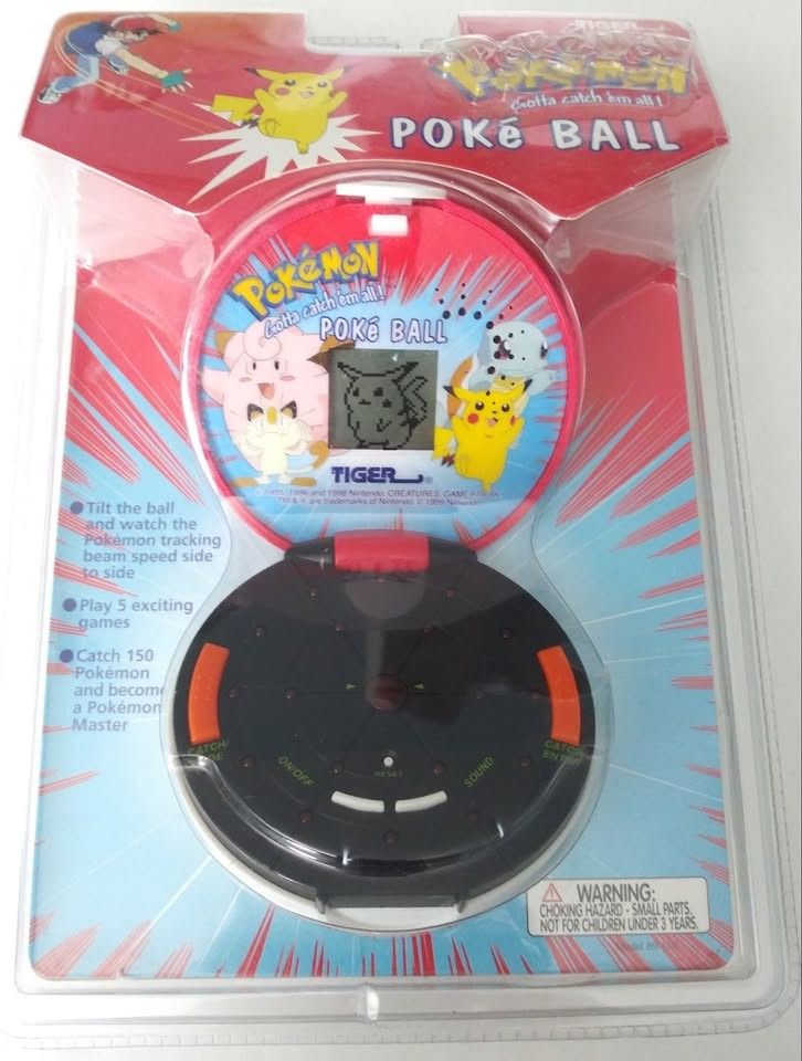 New 1999 Pokemon Poke Ball Tiger Electronics Pokeball Nintendo 89-107