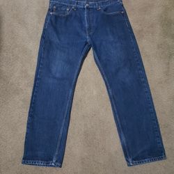 Levis 505 Men’s Jeans 36x30 Dark Wash Regular Fit Straight Leg