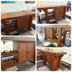 🔥 Custom-made Handcrafted Solid Wood Bar – $999.99 🔥