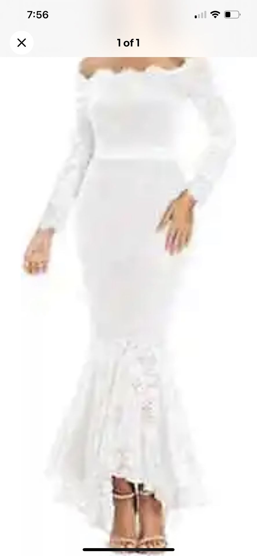 White Lace Dress For Wedding Or Engagement Party L & M