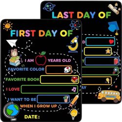 First Day of Kindergarten, First Day School Sign Board, 14x11 in Back to School Chalkboard Sign, Dou