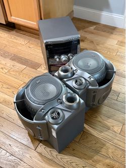 JVC Left Speaker 3-Way Bass Reflex G-Max SP-MXGA77 Giga-Tube with speaker