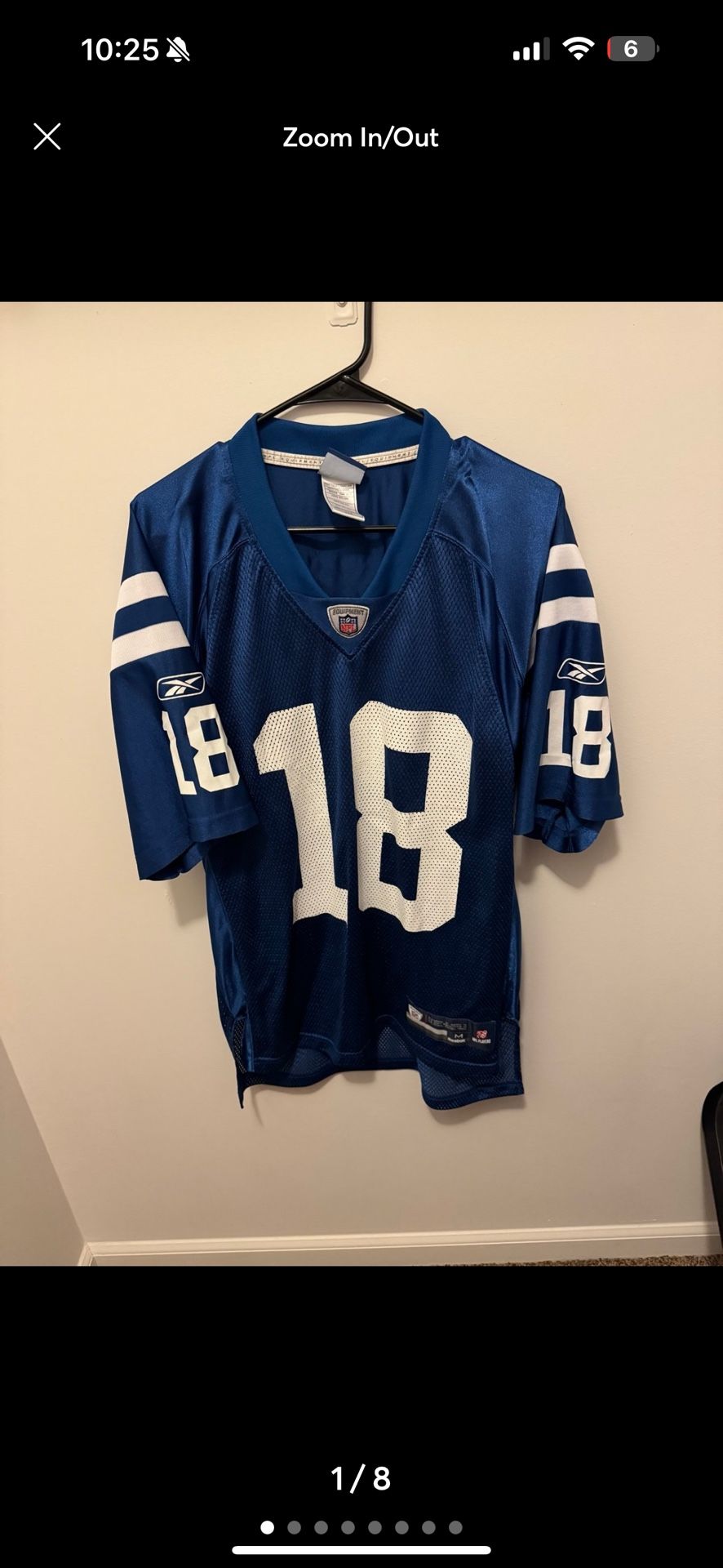 Reebok Peyton Manning Colts Jersey – Adult Medium