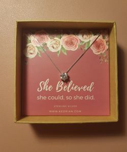 Sterling Silver "She Believed" Necklace