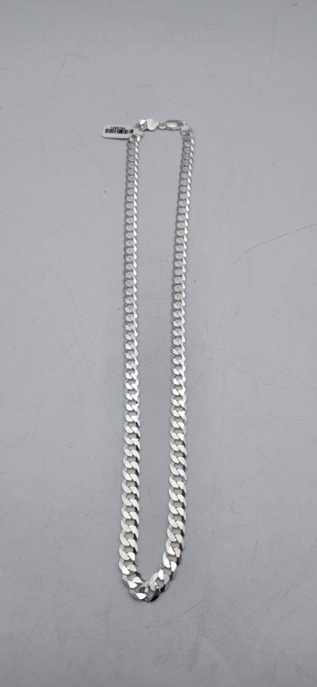 0.925% Sterling Silver Curb Link Chain 24" 38.4G