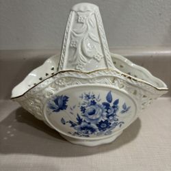 Vintage Blue And White Candy Dish