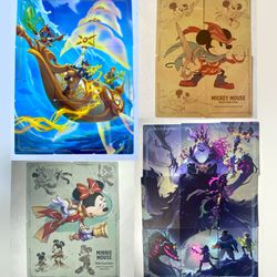 Complete Set of all Disney Lorcana Puzzle Cards - Ursula, Minnie, Mickey, & Ship
