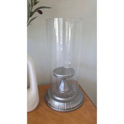 Pottery Barn Large Hurricane Pillar Candle Holder Lantern, 2 Available $60Each