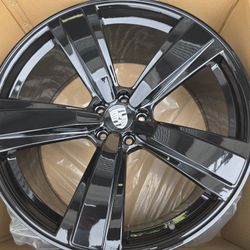 21" New Staggerd PORSCHE MACAN S Glossy Black Wheels With New Tires 