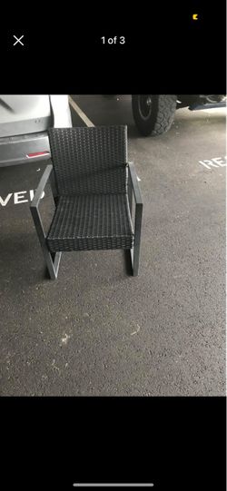 only one outdoor chair