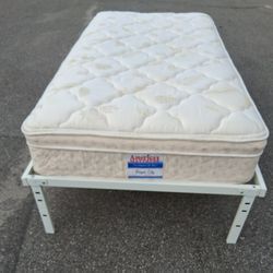 Free Delivery! Twin White Platform Bedframe & Mattress 