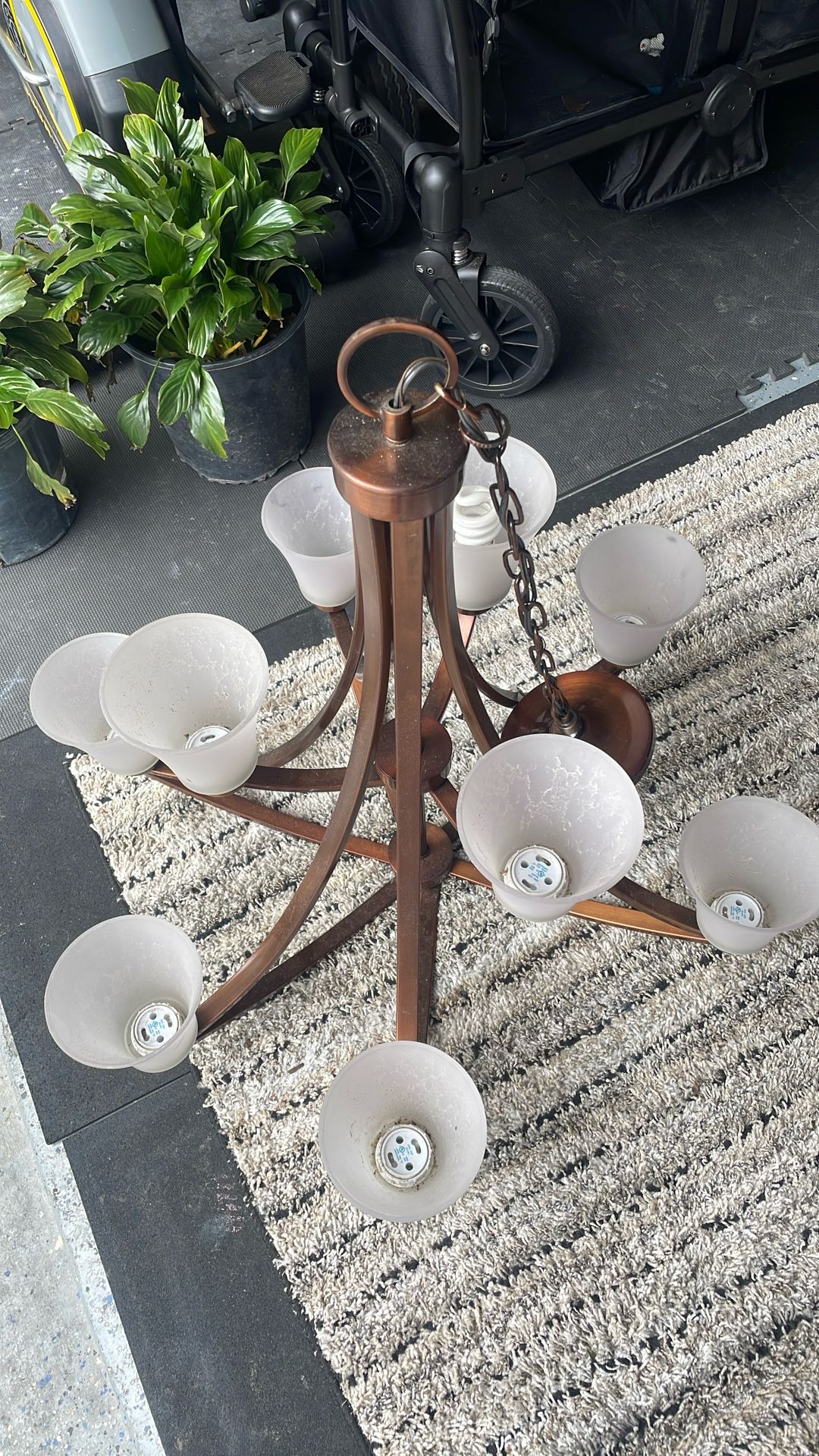 9 lamp Chandelier