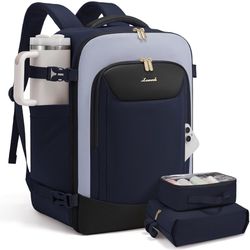 LOVEVOOK 40L Travel Backpack for Women Men, Large Carry on Backpack for Airplanes TSA Personal Item Travel Bag fits 15.6" Laptop, Waterproof Weekender