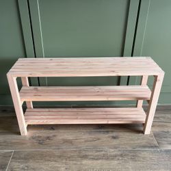 NEW Pottery Barn Style Custom Shoe Rack for Storage & Display, Solid Wood, Attractive & Practical - $60