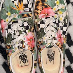 Birds Of Paradise Checkered Vans.  