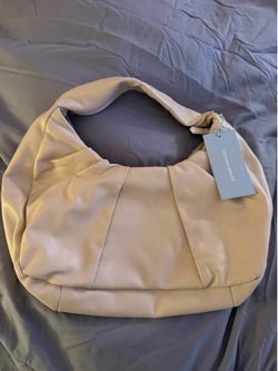 NWT Antonio Melani Leather Hobo Shoulder Bag – Beige/Cream
