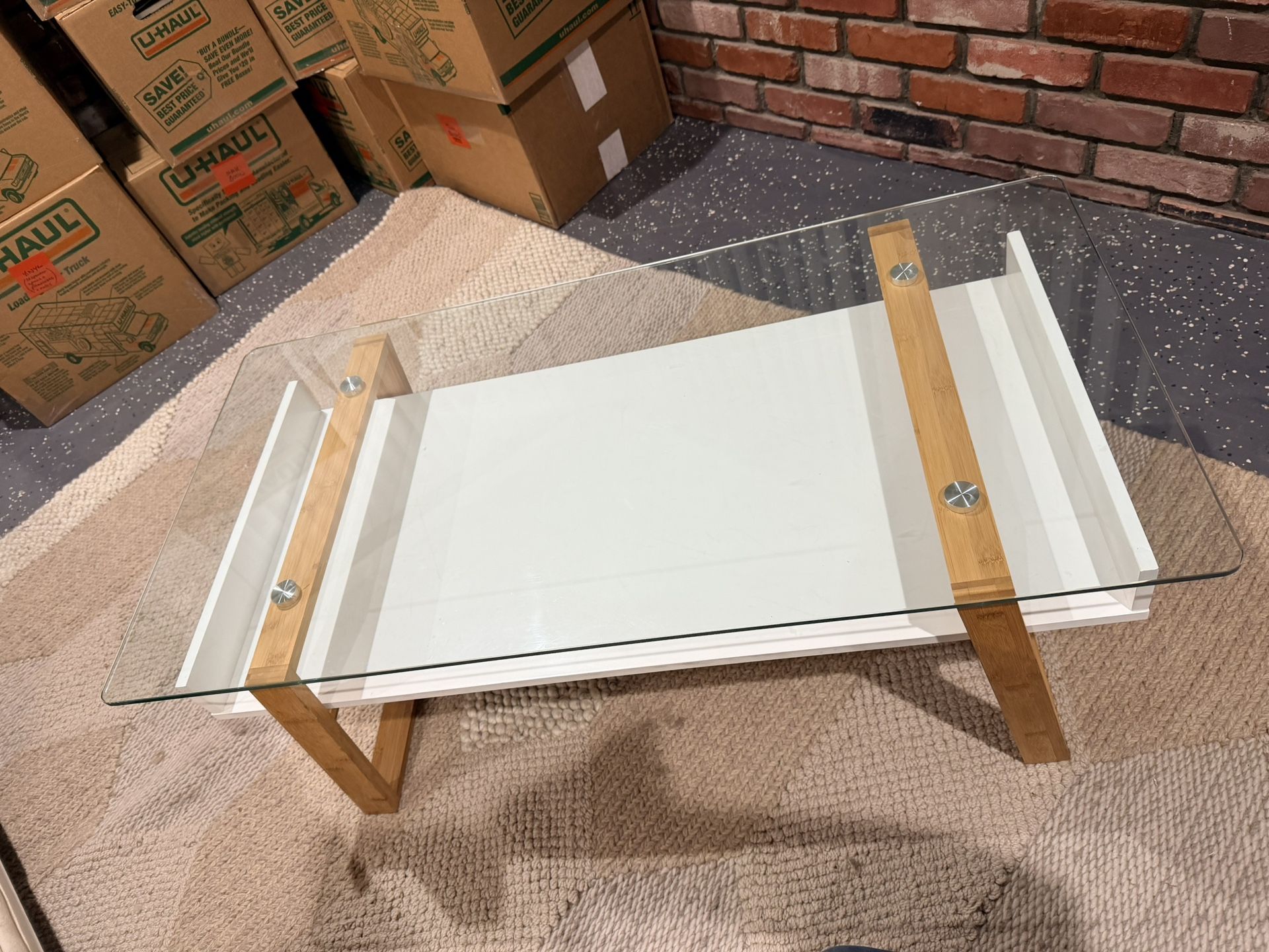 Coffee Table Wood & Glass