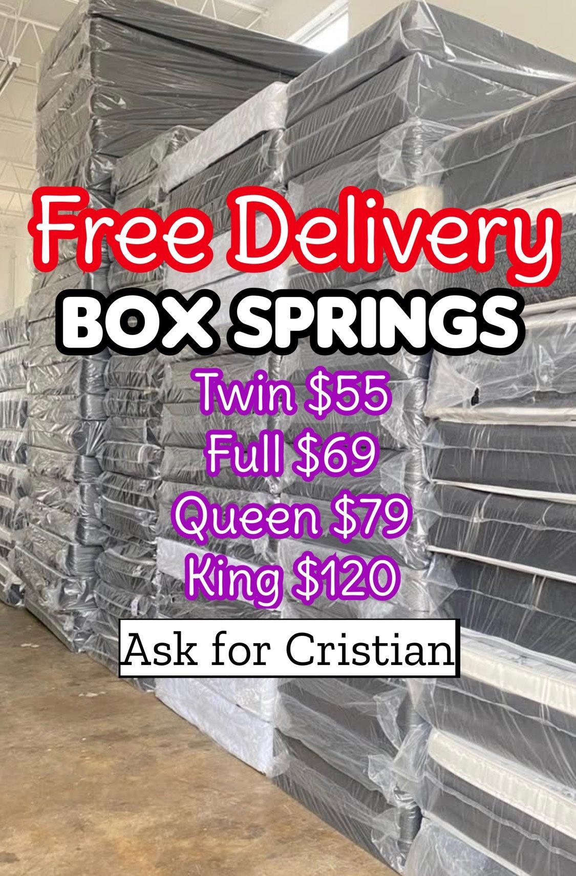 Box Springs Twin box Full box Queen box King box Bases para colchon Box ...