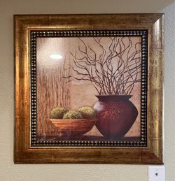 Gold frame art work