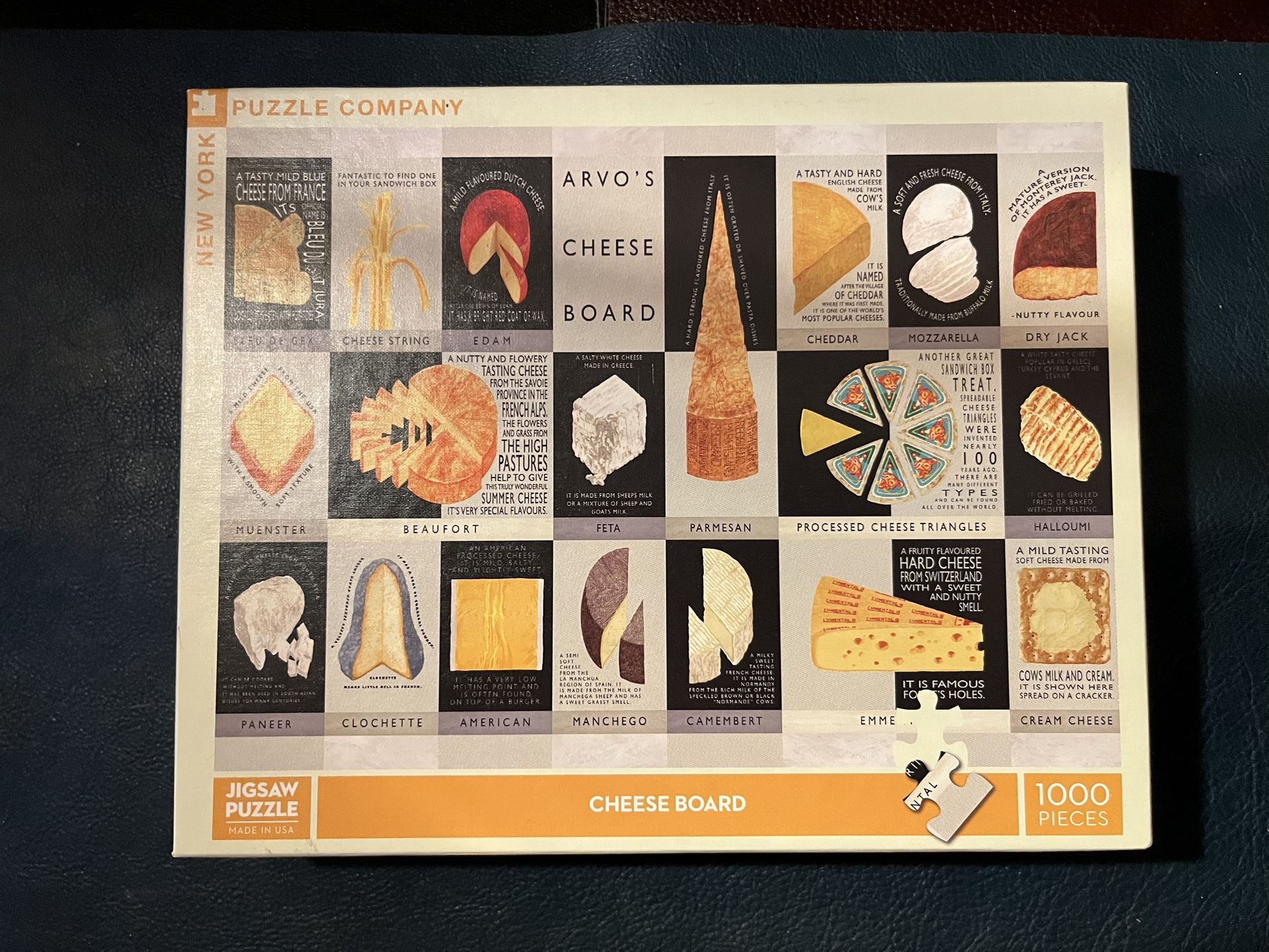 1,000 Puzzle - New York Puzzle Co - Cheese Board Puzzle