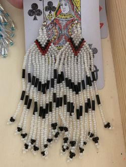 Handcrafted beaded earrings