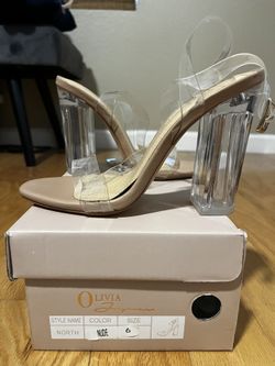 Nude Clear Heels