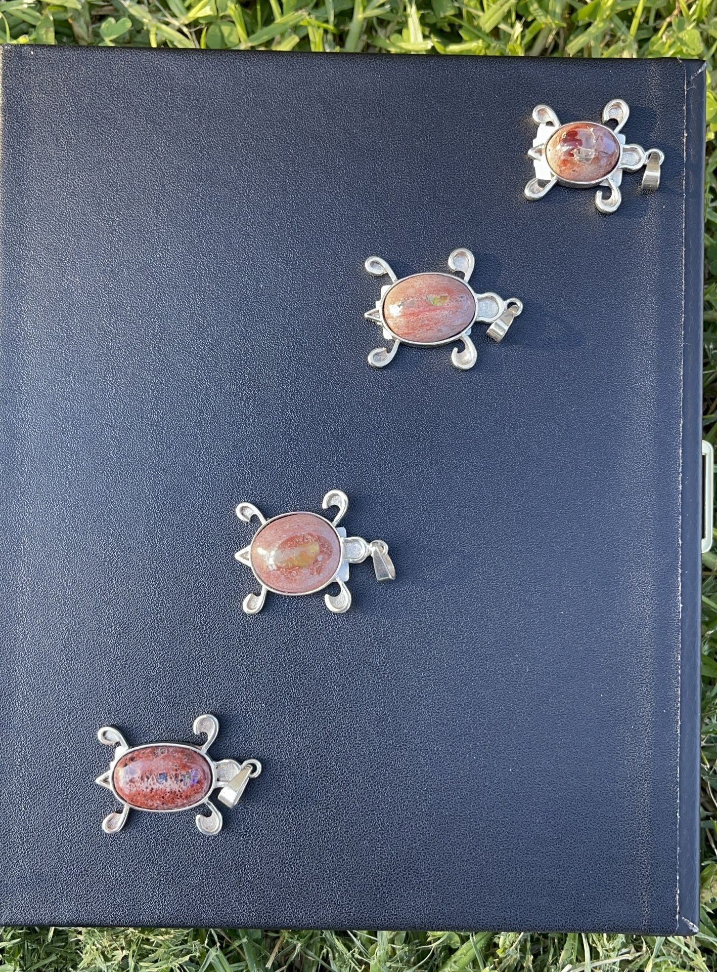 Turtle Silver Opal Pendant