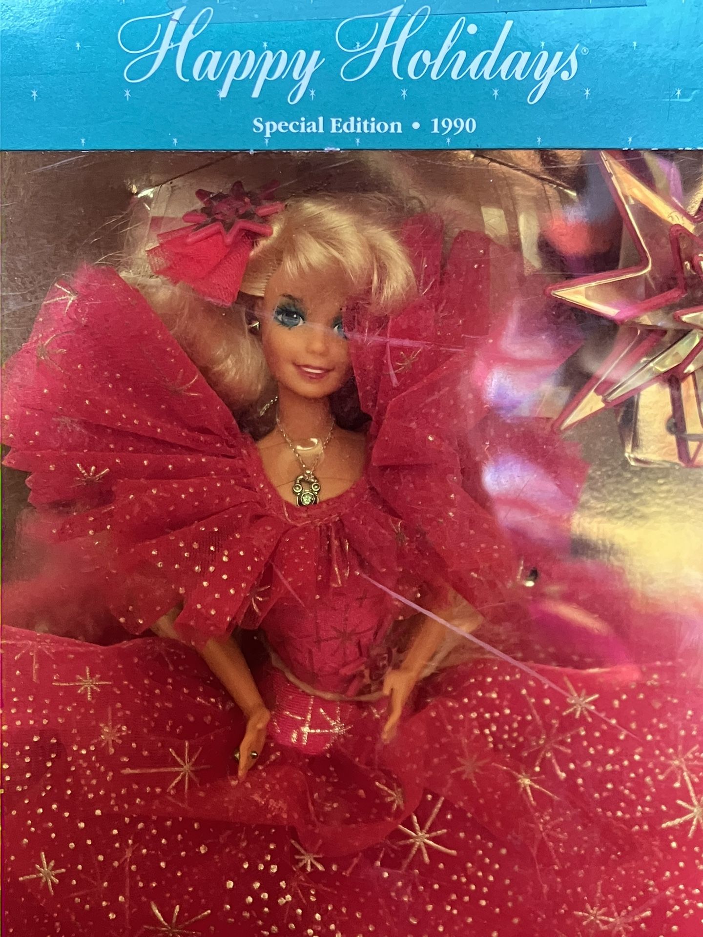 NEW Vintage BARBIE DOLL HAPPY HOLIDAY SPECIAL EDITION 1990 ‼️ BOX DAMAGED ‼️ Price Is FIRM ‼️ See HUGE Collection ALL MUST GO ‼️ See Pictures ..