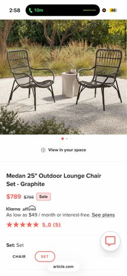 2 chairs and table from Article co.