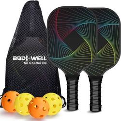 new Pickleball Paddles with Black netbag Pickleball Set Premium Materials: Our pickleball is crafted using premium materials that ensure durability