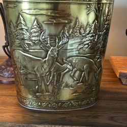 Embossed Vintage WEIBRO Metal Waste Basket