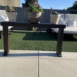 Custom Solid Kapur Wood Console Table - Luxury Modern Statement Piece