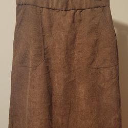 Shein Brown Corduroy Skirt - Size M (0326)