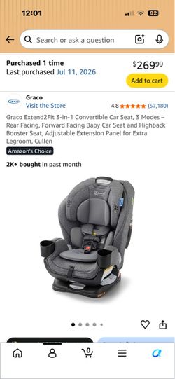 Graco Extend 2 Fit Car Seat!