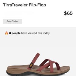Teva TirraTraveler Flip-Flop - Mahogany Size 8