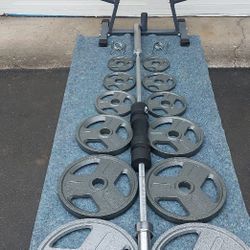 Olympic Weight Set With Rack 
