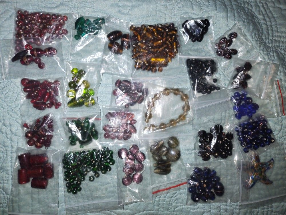 Lot # 5. Glass , Ceramic And Clay Bead Lot