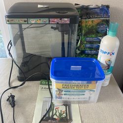 2Gal Fish Tank, Test Kit, Conditioner & Stratum (over $100 Value)