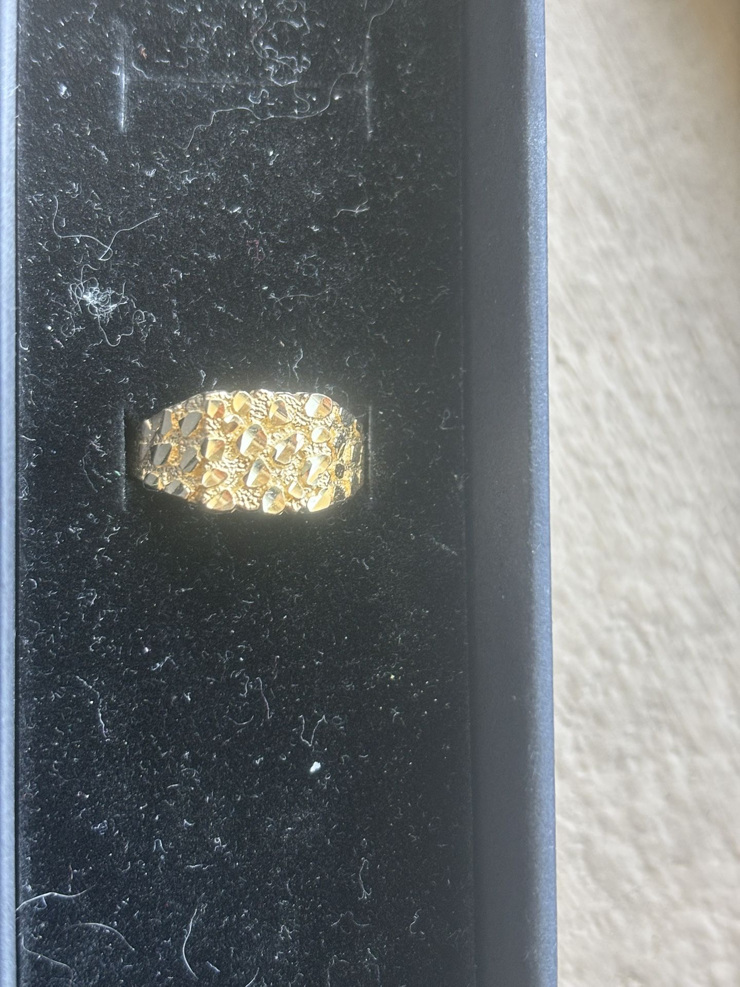 14K GOLDEN NUGGET RING
