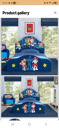 Delta Children PAW Patrol Upholstered Twin Bed, Blue