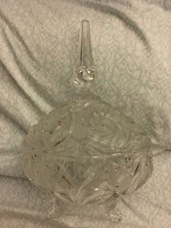 Footed crystal dish