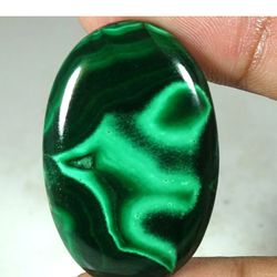 100% NATURAL MALACHITE GEMSTONE OVAL CUT 8CT